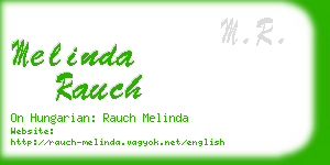 melinda rauch business card